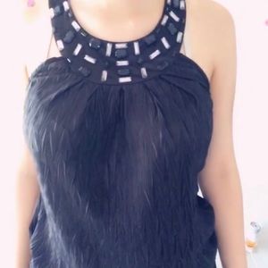 Black rhinestone blouse